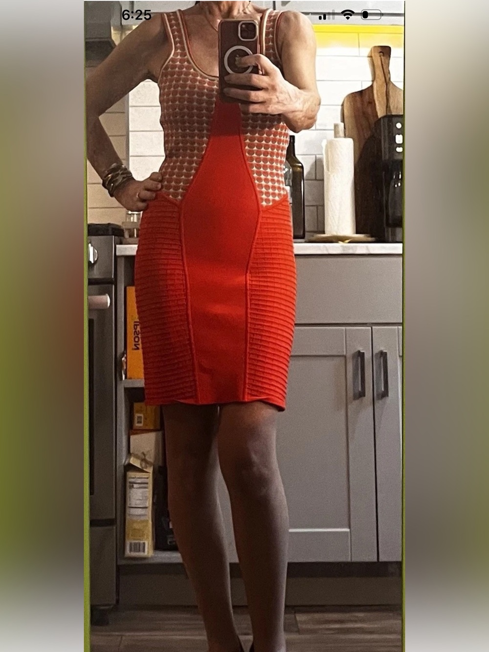 Z Spoke by Zac Posen Red Combo Knit Sleeveless Bodycon Dress S - Picture 5 of 15
